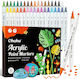 Ohuhu Acrylic Cotton-core Fine & Dot 36 Μαρκαδό...