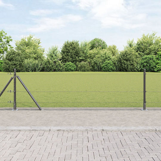 vidaXL Wire Fencing Set Gray 0.5x100m