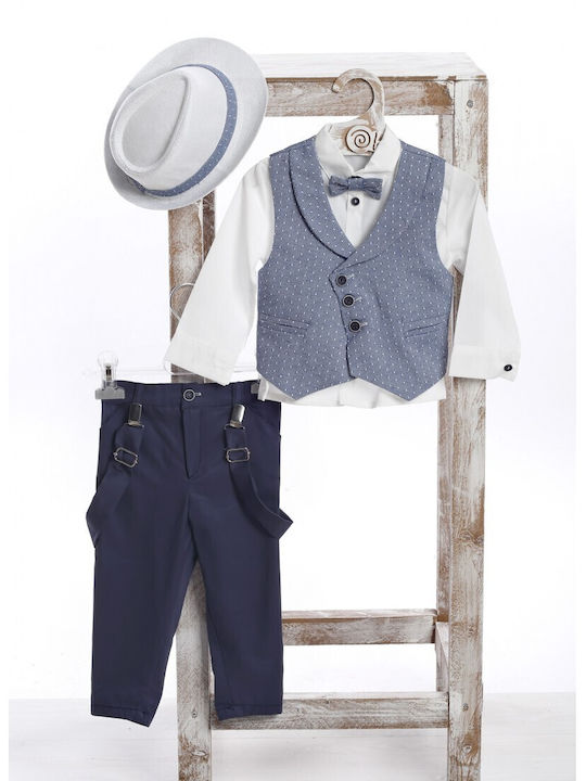 Lollipop Baptism Suit with Vest for Boys Multicolour K2542