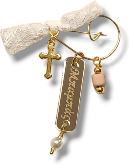 The Art of Beading Christening Charm Pendant Pink 1pcs