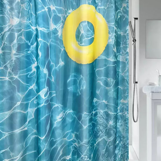 Spirella Shower Curtain 180x200cm Turquoise