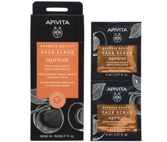 Apivita Express Beauty Gel for Face Scrub Apricot 2 x 8ml