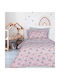 Das Home Sheet Set Single Cotton Grey, Pink 170x260cm 3pcs
