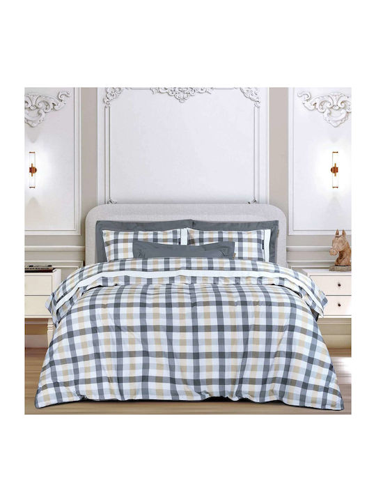 Greenwich Polo Club Bettwäsche-Set Überdoppel 240x260cm. 2265 Beige, Grey 4Stück