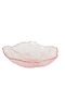 Kaemingk Serving Plate Deep Glass Pink with Diameter 25cm