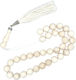 Kompologadiko Camel Bone Worry Beads with Tassel with 33 Beads Beige