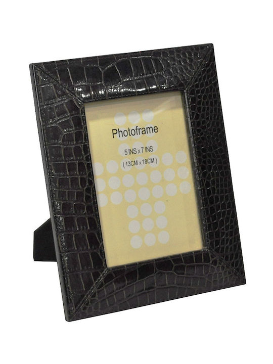 Sinialo Plastic Photo Frame with Brown Frame