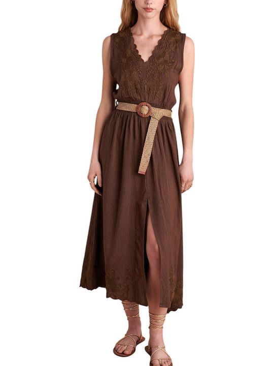 attrattivo Summer Midi Dress Chocolate 9920692-...