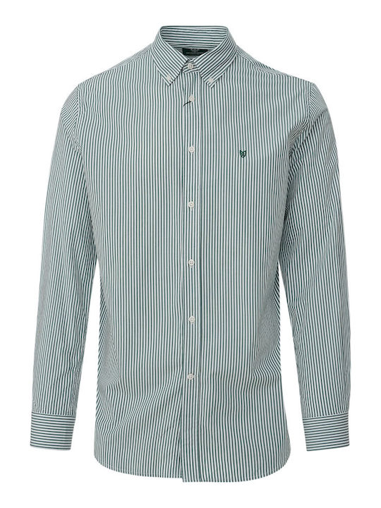 The Bostonians Long-sleeved Cotton Shirt Stripe...
