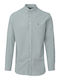 Long-sleeved Cotton Shirt Striped Green