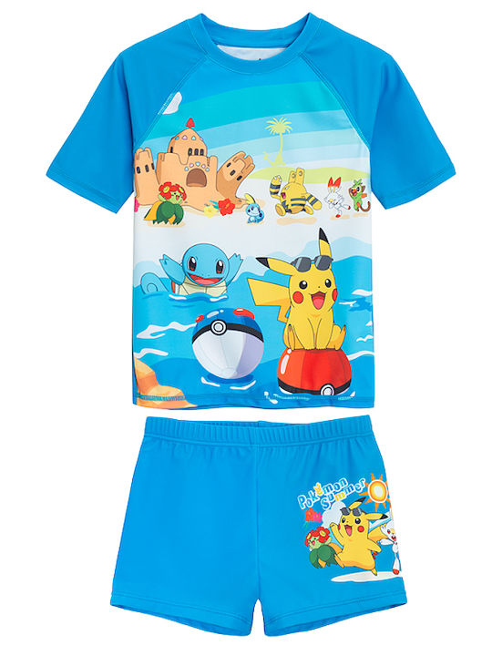 Παιδικό Σετ με Σορτς Καλοκαιρινό 2τμχ Μπλέ Pokemon