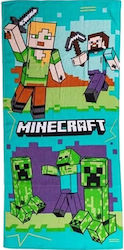 Πετσέτα Θαλάσσης Παιδική Carbotex Minecraft Battle 70*140cm 100% Cotton 2412024mc