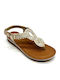 Women's Flat Sandals Anatomic with Strap in Gold Color