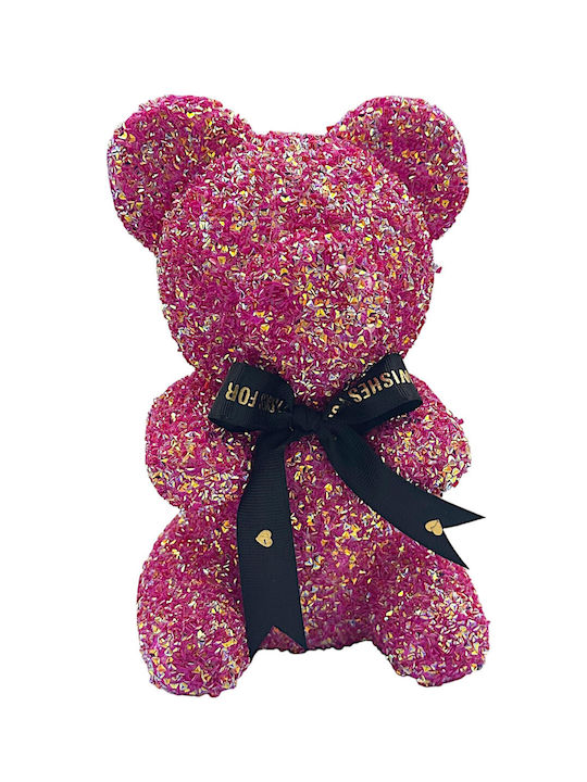 Αρκουδάκι Mohicans Γιρλάντα Love Bear 30cm Αγ Βαλεντίνος 84728-7 Φούξια