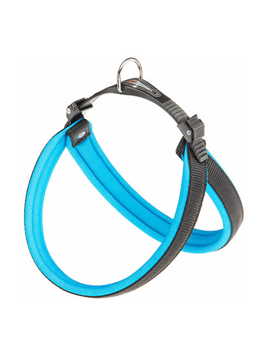 Ferplast Harness Agila Fluo 4 A=b 44÷52cm 20mm Light Blue Ergonomic Adjustable Dog Belt Soft Padding