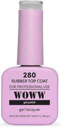 Woww Cosmetics Top Coat for Semi-Permanent Nail Polish Rubber 10ml