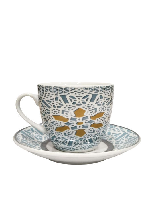 Bohemia House Set of Cups Tea Porcelain Multicolored 6pcs