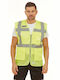 Yoko Hvw820 Fluo Men's Safety Vest with Reflective Film Yellow