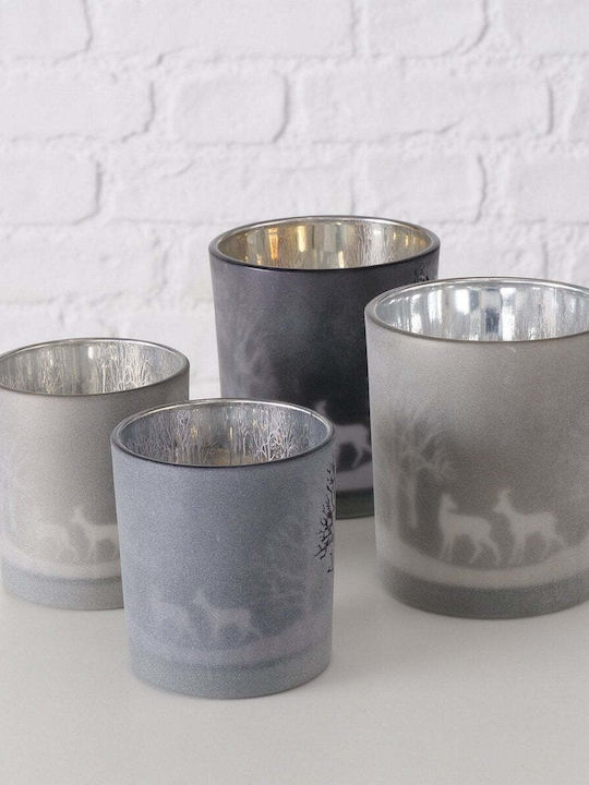 MSA Kerzenhalter Glas in Gray Farbe 1Stück
