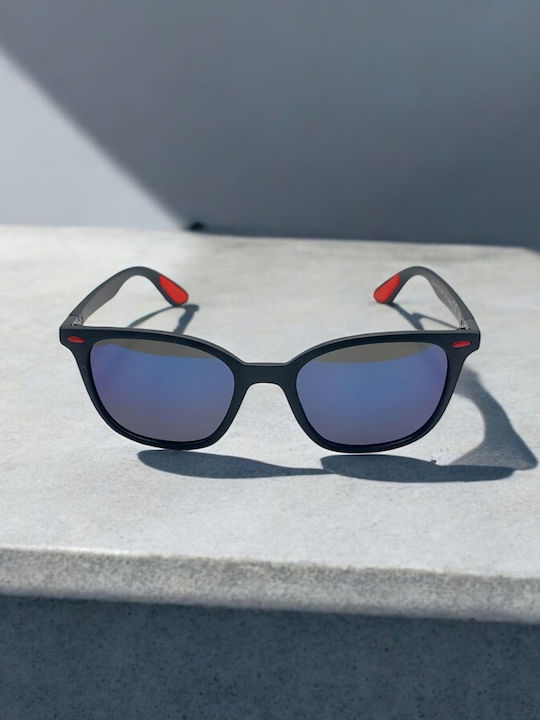 Dasoon Vision Unisex Sunglasses with Black Frame and Blue Polarized Lens 2478074
