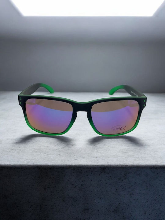 Dasoon Vision Men's Sunglasses with Black Frame and Purple Lens 2478090