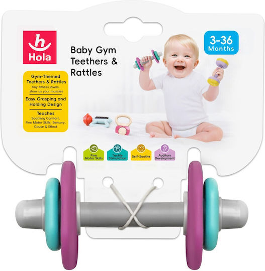 Hola Toys Zornăitoare de dentiție din silicon pentru 3 m+