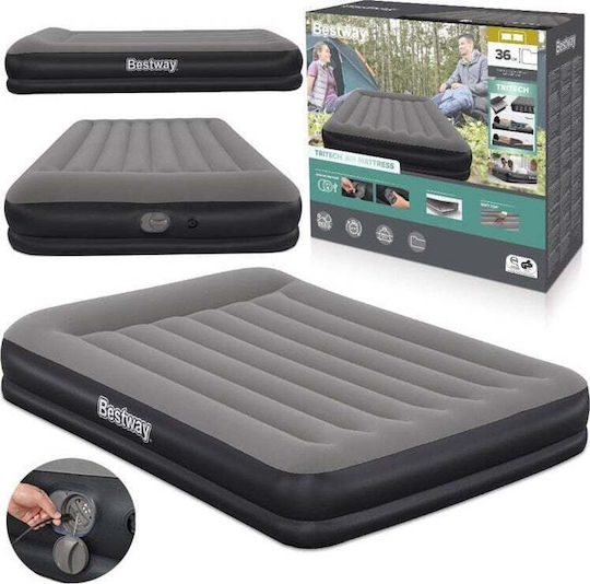 Bestway Inflatable King Size Air Mattress with Integrated Electric Pump 152x203x36cm