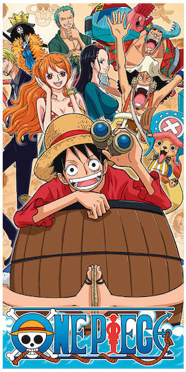 Prosop de plajă pentru copii din microfibră One Piece multicolor 140x70cm