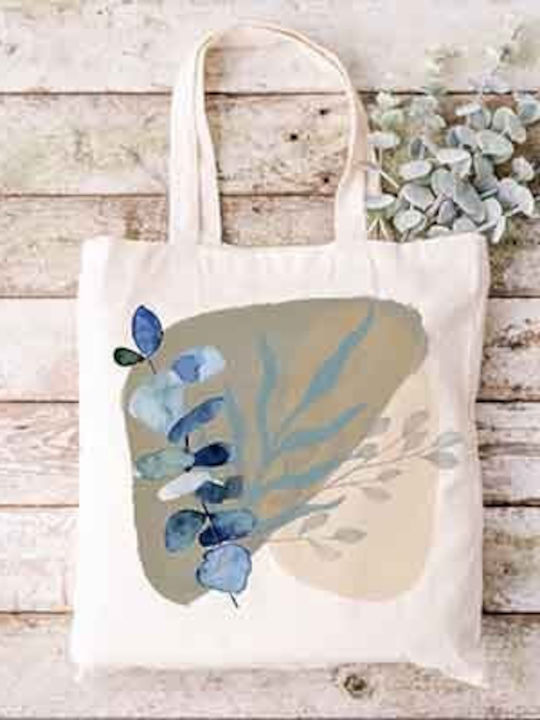 Τσάντα Πάνινη Υφασμάτινη Σχέδιο Boho Art Διατάσεις 38x40cm Μαζί Χερούλια 38x70cm