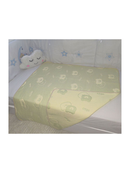 Double Sided Cotton Baby Quilt 100x110cm Mint