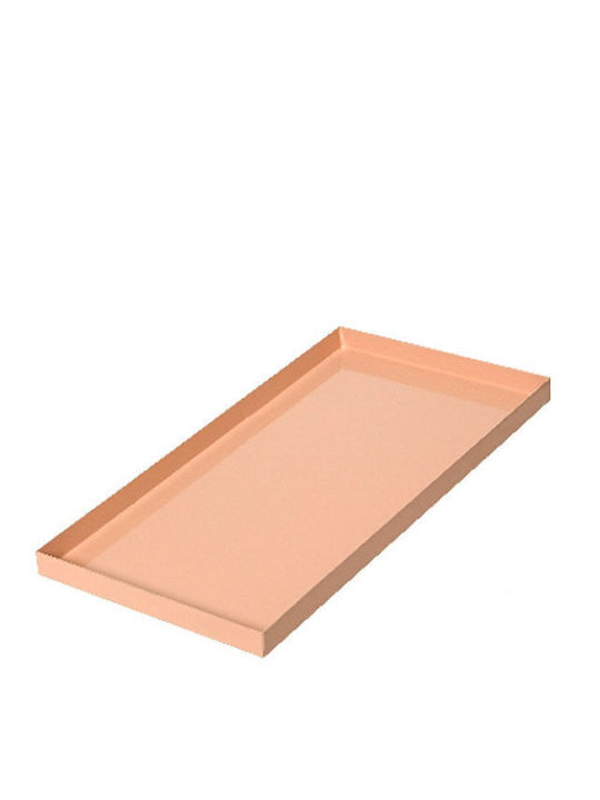 Kaemingk Metallic Decorative Platter Orange 24x12cm