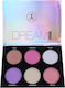 Palette von 6 Farben Spiegel Highlighter #lila