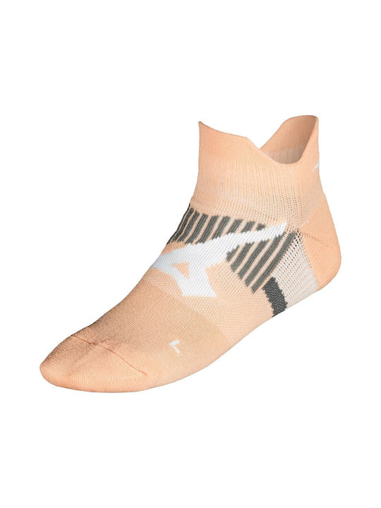 Mizuno Race Mid Running Κάλτσες Πορτοκαλί 1 Ζεύγος