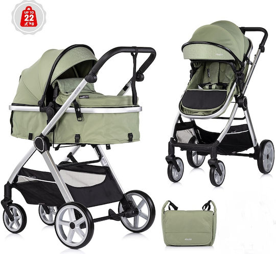 Chipolino Vista Adjustable 2 in 1 Baby Stroller Suitable for Newborn Basil 9.7kg