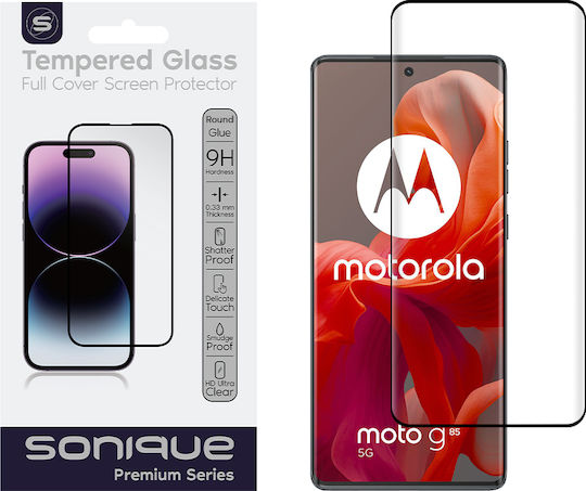 Curvy Glass Sonique Premium Series Hd Full Cover 9h Motorola Moto G85 5g Μαύρο