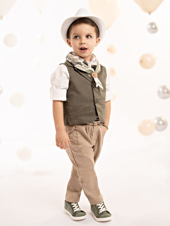 Baptism Suit for Boy Olive-Beige 125.08.8280 Ba...