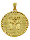 Roloi Kaliamanis Pendant Kids Talisman Double Sided Konstantinato made of Gold 14K PM1268