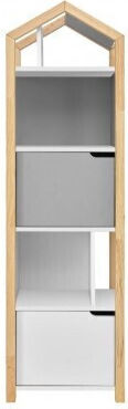 Bücherregal Wandhalterung Weiß 46x37x160cm