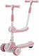 Homeone Kids Scooter Foldable 3-Wheel with Seat for 3+ Years Pink