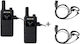 Retevis B63s + 2x G-hook Earpiece C9239a Walkie Talkie 0.5W με Μονόχρωμη Οθόνη Σε Διάφανο Χρώμα