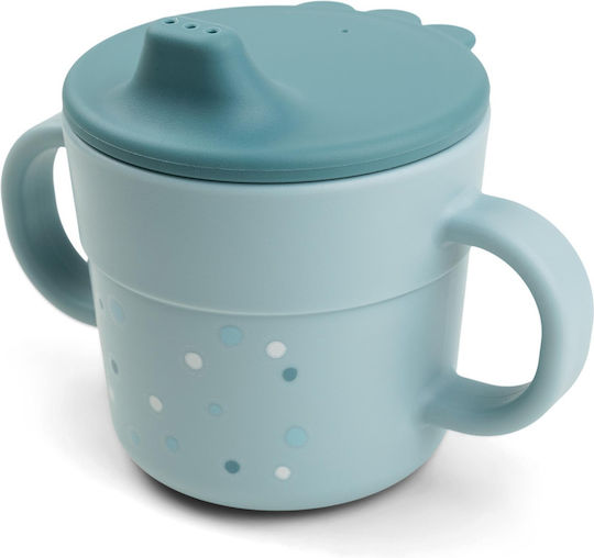 Done by Deer Educational Sippy Cup Plastic with Handles Blue