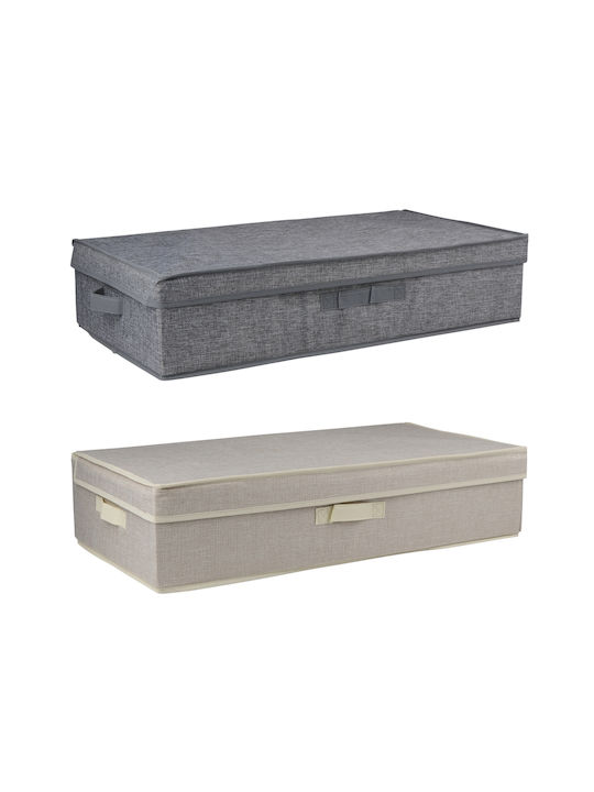 ArteLibre Fabric Storage Box with Lid Gray 2pcs