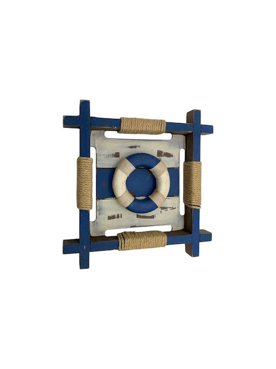 3D Wall Decor Handmade Navy Blue Made of Plastic 2 Pieces