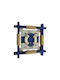 3D Wall Decor Handmade Navy Blue Made of Plastic 2 Pieces