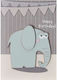 Mini Greeting Card "Happy Birthday!" Elephant Joy Brand