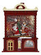 MSA Christmas Illuminated Decorative House Red with Battery 21.7x16.5x9.5cm.