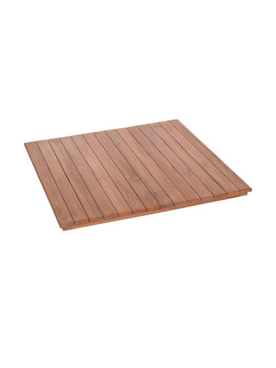 HomeMarkt Square Table Surface made of Solid Wood Natural 70x70x4cm HM18136 1pcs