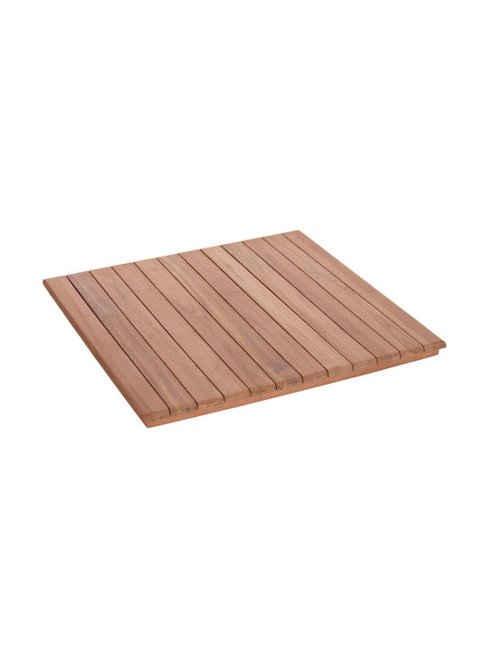 HomeMarkt Pătrată Suprafața mesei din Lemn Masiv Natural 60x60x4cm HM18135 1buc