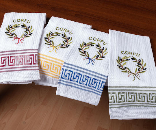 Silk Fashion Венец Corfu Чаена кърпа в Бял Цвят 45x65см 12бр