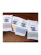 Silk Fashion Rhodes Tea Towel in White Color 45x65cm 12pcs